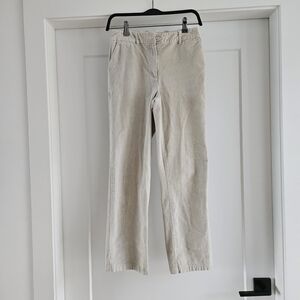Talbots Women's Cream Corduroy Pants Size 6 Stretch